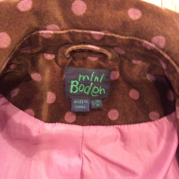 Mini Boden 11 12 Velvet Pea Coat 11/12 polka dot - Picture 4 of 10